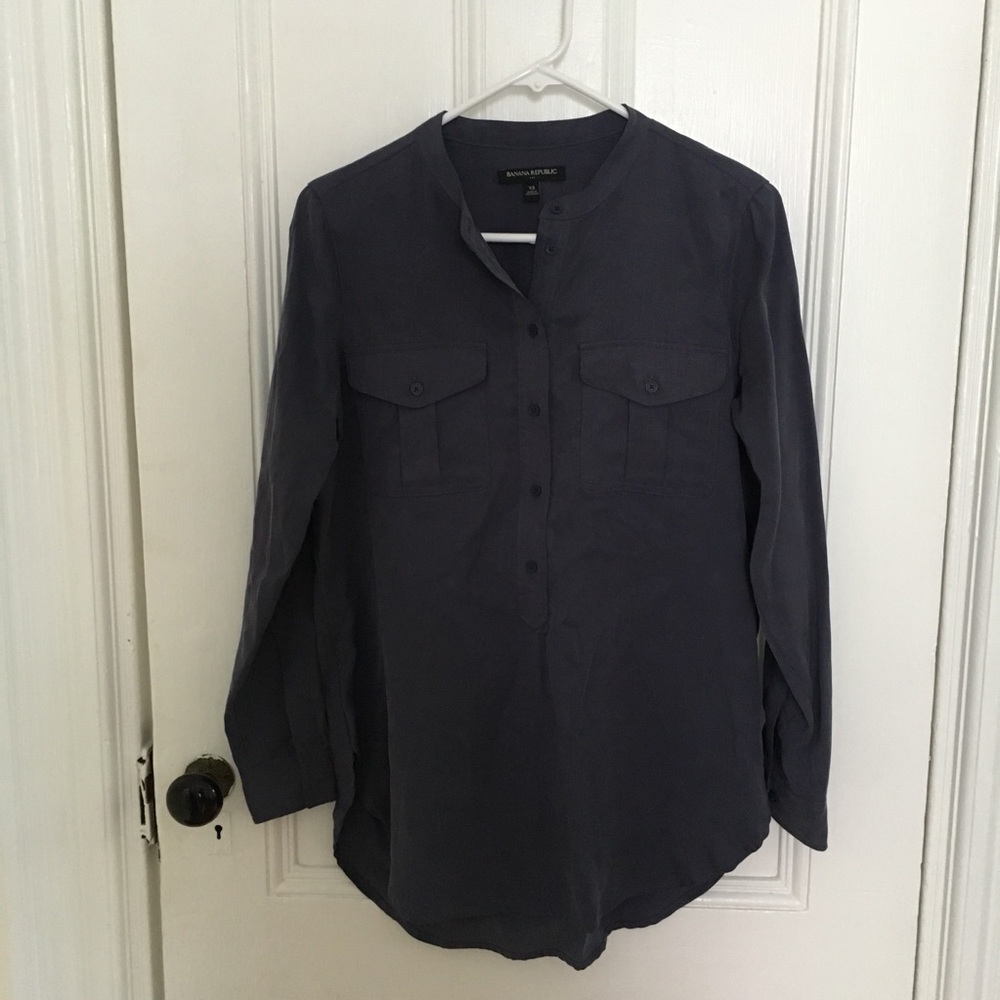 Banana Republic tencel tunic popover shirt XS